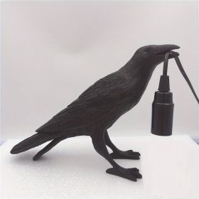 1pc The Gothic Crow Lamp; Cute Black Raven Desk Light With USB Line; Unique Resi Crow For Table Decor; Goth Decor; Black Decor; Bird Decor; Art D