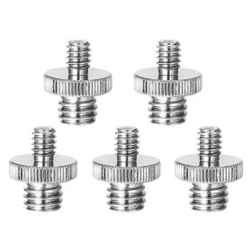 5 Core 3/8 to 1/4 Adapter 5Pcs Camera Mount Durable Tripod Screw Adapter for DSLR Monopod Microphone & Lighting 1/4 to 3/8 Screws Set - 1/4M-3/8M