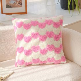 Heart Cute Decorative Valentines Throw Pillow Covers 18x18 Inch, Soft Square Cushion Case,Home Decor For Living Room Couch Bed Sofa, Set Of 2 Pac (Option: XY5089018)