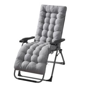 1Pc Chaise Lounger Cushion Recliner Rocking Chair Sofa Mat Deck Chair Cushion Chair Not Inlcuded  Standard Type (Option: Grey-Standard)
