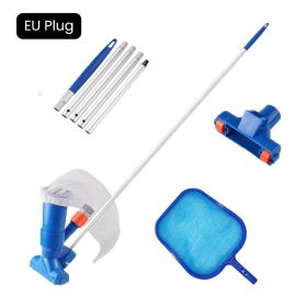 Outdoor Pool Vacuum Cleaning Kit Clean Pool Bottoms Net Pool Filter Swimming Pool Vacuum Cleaner Set Cleaning Skimmer Pool Tool (Ships From: China, Color: B)