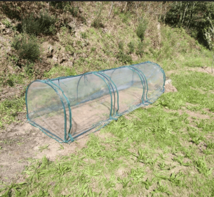 PVC Metal Tunnel Garden Greenhouse Kit (Option: Dark GreenClear)
