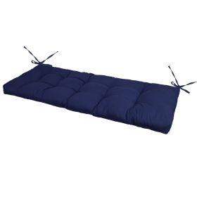 1Pc Bench Seat Cushion For Indoor Outdoor Furniture Water-Resistant Or Non-Water-Resistant Options 8CM Or 10CM 51.18 X 19.68IN For Garden Patio B (Option: Normal 8CM Navy)